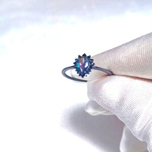 Mystic Topaz Omni W   Black Crystal Sides 14Kt, Black Gold Over Brass Band 8